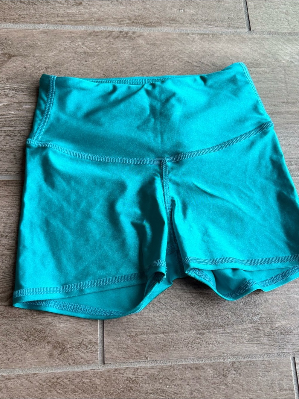 Tiger Friday High-Waist Shorts in Teal